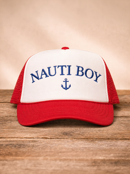 Red Nauti Boy Trucker Hat