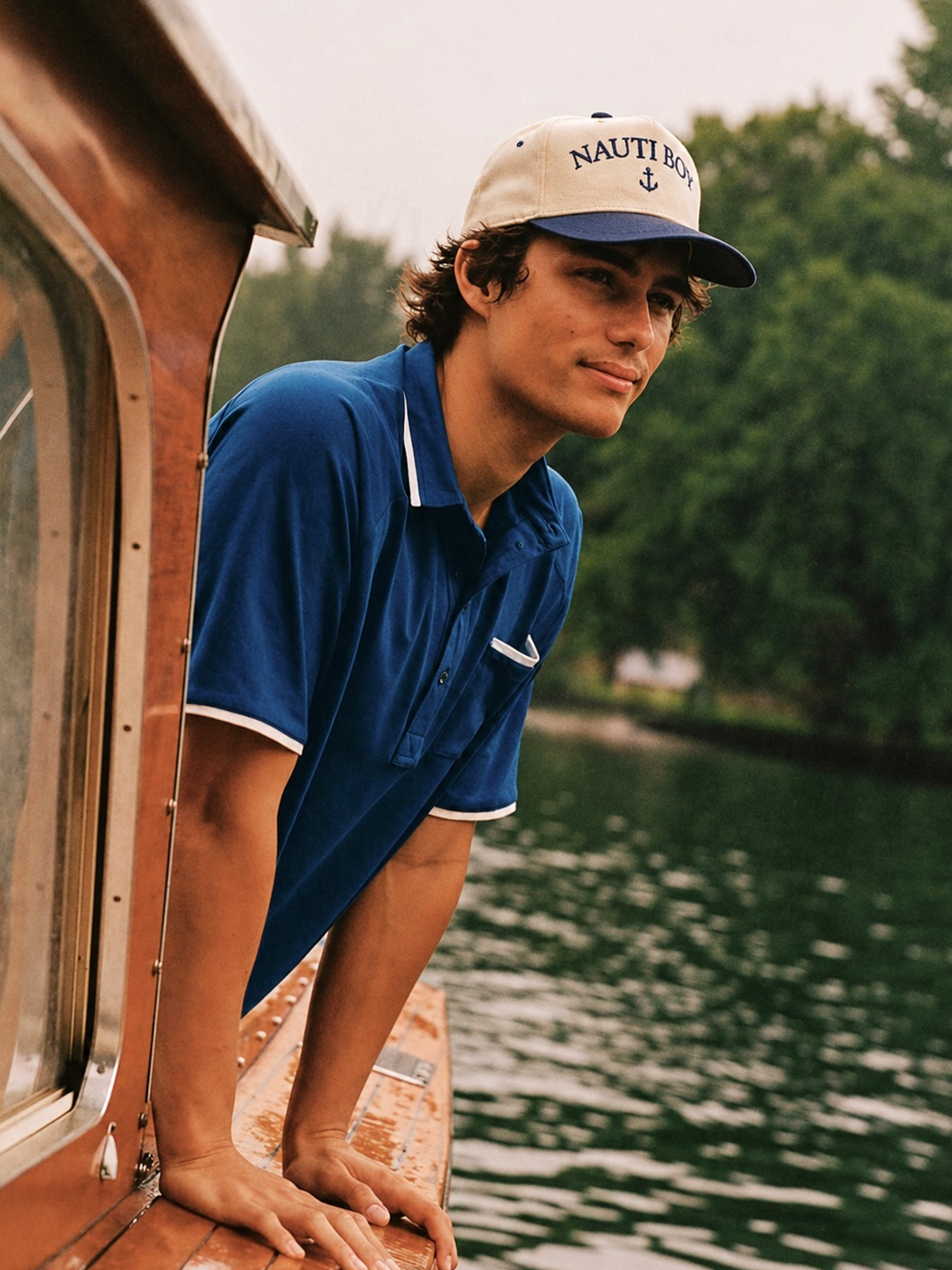 Navy Nauti Boy Snapback Hat